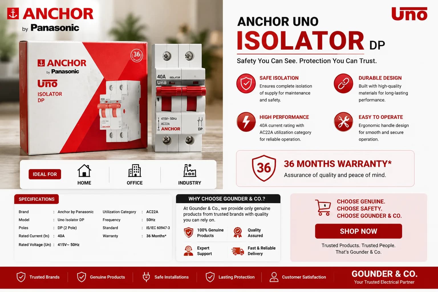 Isolators (Double Pole)